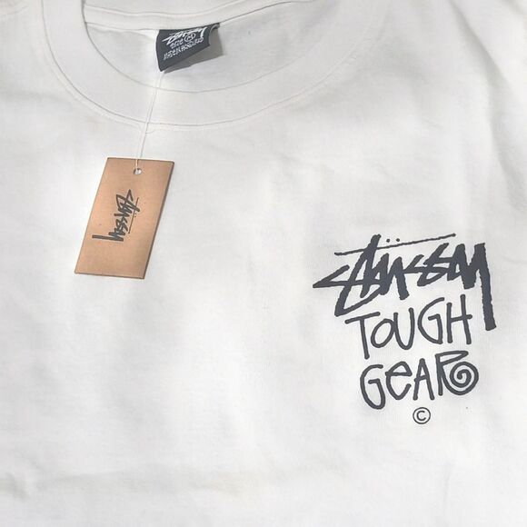 Stüssy “Tough Gear” Tee – White – Size M – New With Tags - Picture 2 of 5